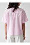 Lcw vision pink striped Oversized women's shirt - 4