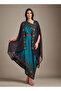 ankara blu cape set - 2