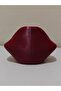 Glossy Kiss 15cm Aesthetic Lip Design Makeup Organizer - Plum - 6