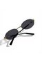 Metal oval women's sunglasses black cut glass | gold detailed uv400 protected minimal uv400 - 4