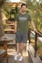 Men's Two-Piece Set 100% Cotton, Summer, Gym, Athlete, Football, Fitness, Jogging, Home Wear Anti-Sweat - 3