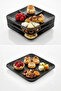 6 Pieces Unbreakable Melamine Square Dessert Plate Serving Plate 26 cm - Black