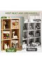 2 PCS 𝐓𝐨𝐲 Storage Bins with Clear Lids & Handles, 12 Inch Cube PVC Storage Organizer Boxes, Foldable - 4