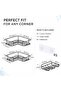 Shower Caddy, 3Pcs Corner Shelf Set, Adhesive Shower Organizer with Soap Holder, Rustproof Carbon St - 7