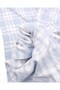 Gray Blue White Plaid Jacquard Interlock Fabric Soft and Stretchy Cardigan & Sweater Fabric Width: 145cm - 6