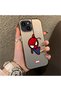 iPhone 15 Compatible Silicone Edge Hard Back Case Couple Phone Case Spider Man Patterned - 3