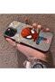 iPhone 13 Pro Max Compatible Spider Man Patterned Silicone Edge Hard Back Case Couple Phone Case - 2