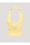 Women's Halter Neck Draped Stylish Crop Blouse - 2