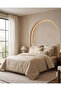 Beige 7 Piece Geometric Jacquard Set (260 x 240 cm)