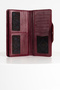 Lehix Genuine Leather Wallet with Compartments Claret Red - 2