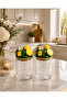 Jar Set of 2 with Lemon Lid 21Cm*11Cm Cookie Storage Box