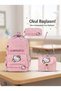 Girl's Primary School Orthopedic 3-Piece Set Pen Holder Lunch Bag 3 Compartments Ice Cream - 5