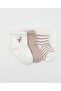 Flamingo Girl 3-Piece Combed Cotton Socks 10136 Dried Rose - 3