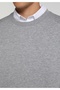 Relaxed Fit Round Neck Plain Men's Gray Sweatshirt - 4