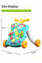 2 in 1 Baby Sit to Stand Learning Walker, Portable Educational Activity Table with Removable Play Panel for Toddlers - 2