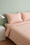 Soft Orange 100% Cotton Ranforce Double Duvet Cover Set – 4 Pieces - 6