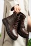 Women's 002 Stoned Lace Detailed Boots Suede Women's Boots - 3