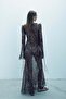 Andrina Chiffon Long Sleeve Ruffle Dress Cheetah - 5