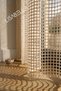 Lino Grid Square Mesh Tulle 1X3 Tightly Pleated Modern and Elegant Looking Tulle Curtain