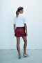 Pippa Sequined Mini Wrap Skirt Red - 4