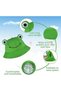 Foldable cotton fisherman's hat with frog pattern - perfect for fishing, hiking, camping, and outdoor activities. - 4