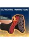 3 pairs - Warm socks Hiking Sports Winter ski Black Outdoor Slippers Non-slip lounge Soft and fluffy - 5