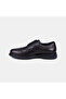 Men's Black Desacomfort Classic Leather Shoes with Stitching Detail - 3