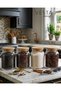 4 Pieces of Airtight Natural Bamboo Glass Jars with Lids - Set of 4 Multi-Purpose Jars - 920 ml - 3