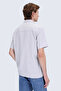 Gray Comfort Fit Button down Collar 100% Cotton Short Sleeve Shirt - 4