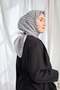 Twill Silk Scarf Geometric Pattern Black - 4