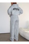 Unisex Men's Women's Brooklyn New York Back Printed Oversize 3 Thread Hooded Baggy Bottom Tracksuit Set - 3