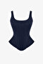 Back Zipper Underwire Blouse