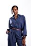 Navy Blue Tensel Shirt Pants Set 50957 - 3