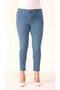 Women's Blue Plus Size High Waist Skinny Leg Blue Denim Jean Pants