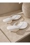 White Skin Flip-Flops with Heels Orthopedic Women's Sandals 5cm Heel - 3