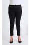 Women's Black Plus Size High Waist Skinny Leg Black 5 Pocket Jean Pants - 2