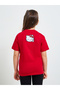 Girls Red Hello Kitty Cotton Graphic T-Shirt - 4