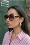Palme Square Gold Accessory Ultra Light U400 Filtered Luxury Brown Women's Sunglasses - 4