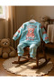 100% Cotton Combed Cotton Unisex Pajama Set Green 6-18 Months - 3