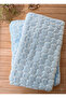 Baby Blue Heart Embossed Thick Plush Blanket 100*120 cm - 4