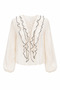 Contrast Ruffled Blouse