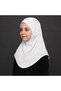 Hijab with Floral Embellishment, Elegant Modest Headscarf for Girls, Classic Cream Islamic Head Covering for Everyday and Special Occasions - 3