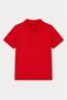 Girls & Boys Unisex Red 100% Cotton Polo Collar Short Sleeve 2-Piece T-Shirt - 2