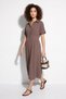Women's Buttoned Pocket Detailed Waist-Fitted Midi Modal Smoke Dress - 3