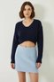 Women's Knitwear Navy Blue Sweater - 7