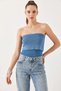 Women's Stone Washed Sleeveless Knitwear Blue Sweater - 8