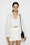 Women's Openwork Button Closure Relaxed Fit Daisy Brode White Shirt