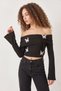 Women's Madonna Collar Butterfly Detailed Black Blouse - 4