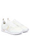Men's Breathable Mesh Detailed Comfortable Sole White Sneaker with Eagle Logo Motif - 2