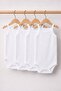 4-Piece Jacquard Rope Strap Baby Bodysuit with Snaps 100% Cotton